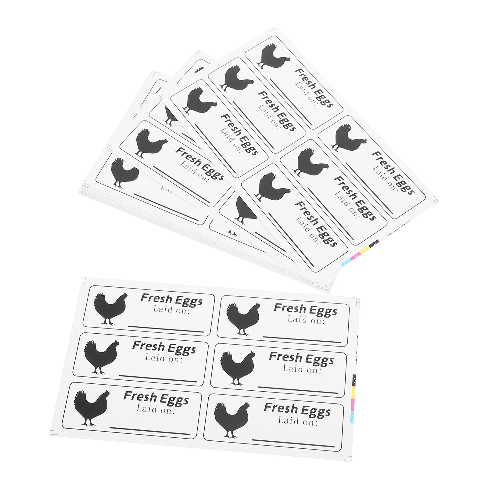 Fresh Egg Stickers Farm Fresh Eggs Produce Dates Reliable Material Strong Adhesion Labels Egg Produce Dates Label
