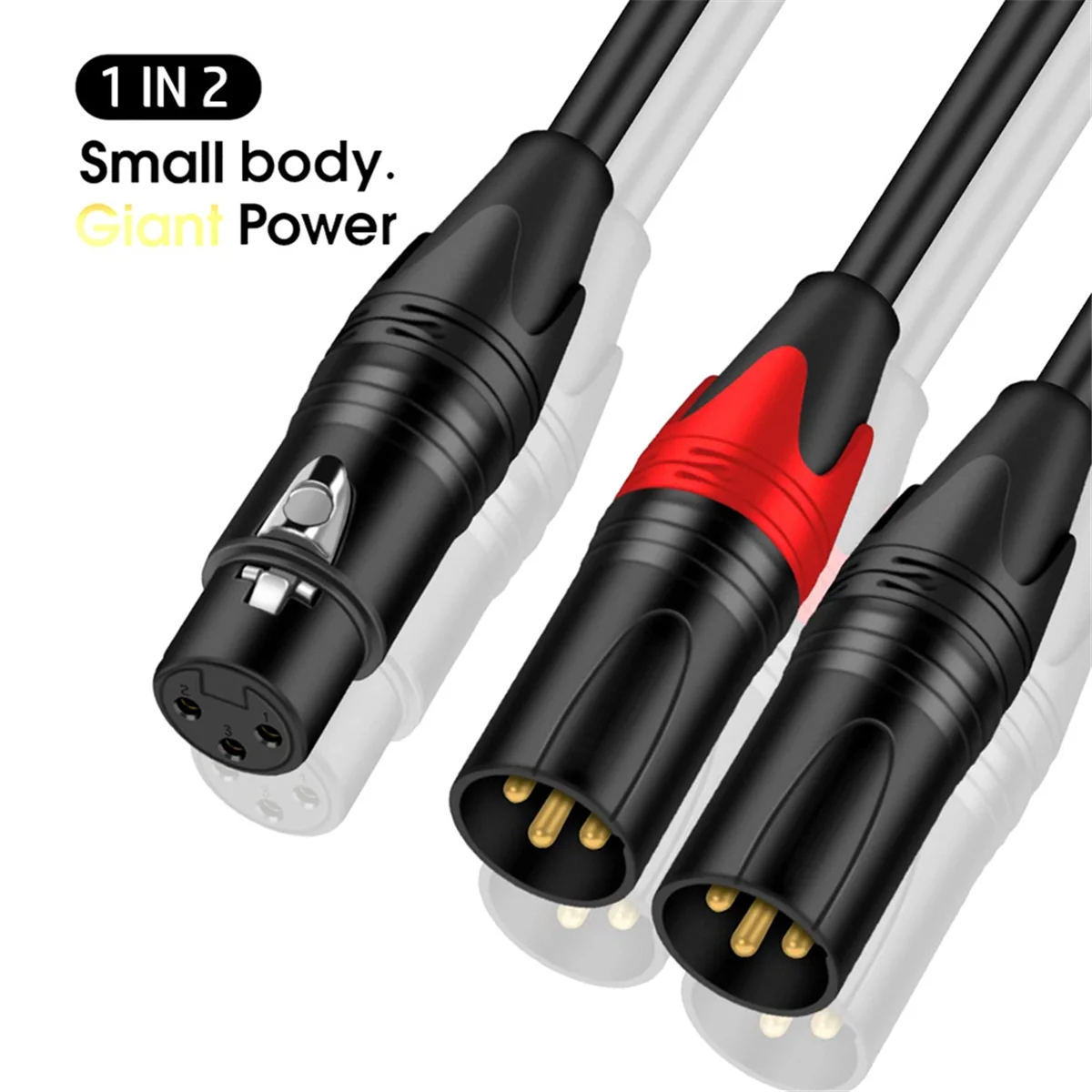 AT42 XLR - XLR Y スプリッター ケーブル バランス XLR メス - デュアル XLR オス オーディオ マイク アダプター 2 XLR - XLR オーディオ アダプター、B