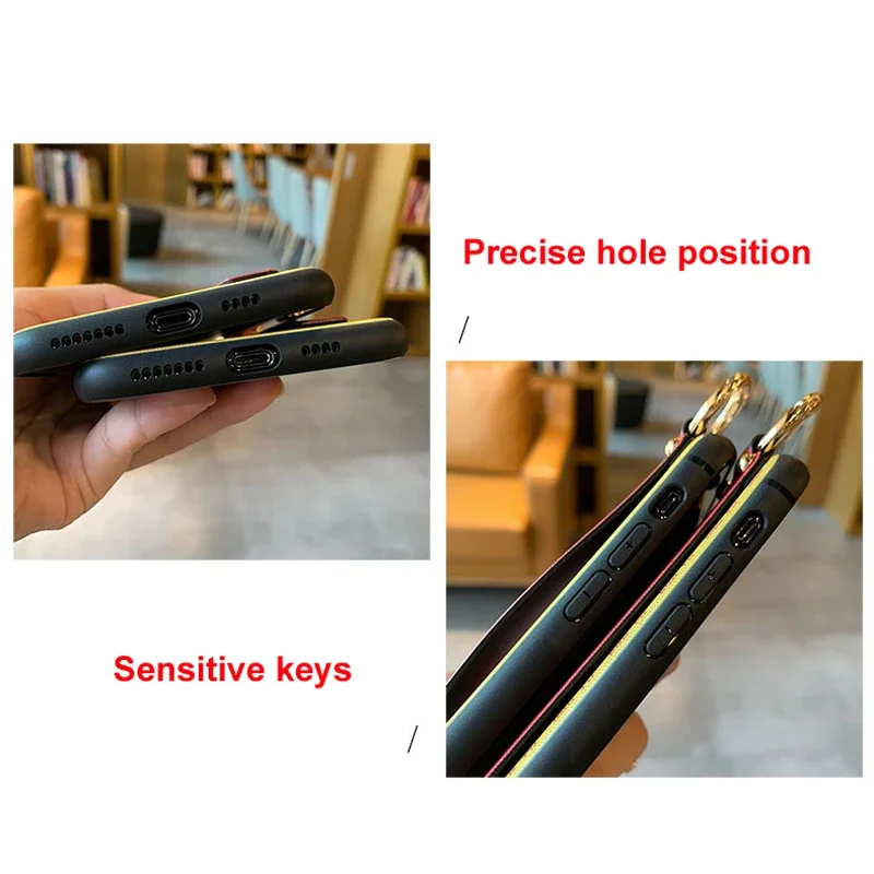 for Xiaomi POCO M3 Pro Mi 14 13 12 11 10T Lite 9T Mix 3 Redmi Note 11T 10 9S Case 3D Emboss Hand Strap Holder Tassel Soft Cover