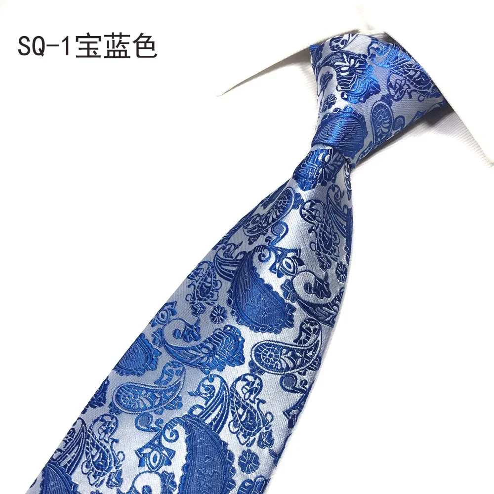 

Men's tie new formal attire Paisley cashew flower European and American tie three piece set in stock