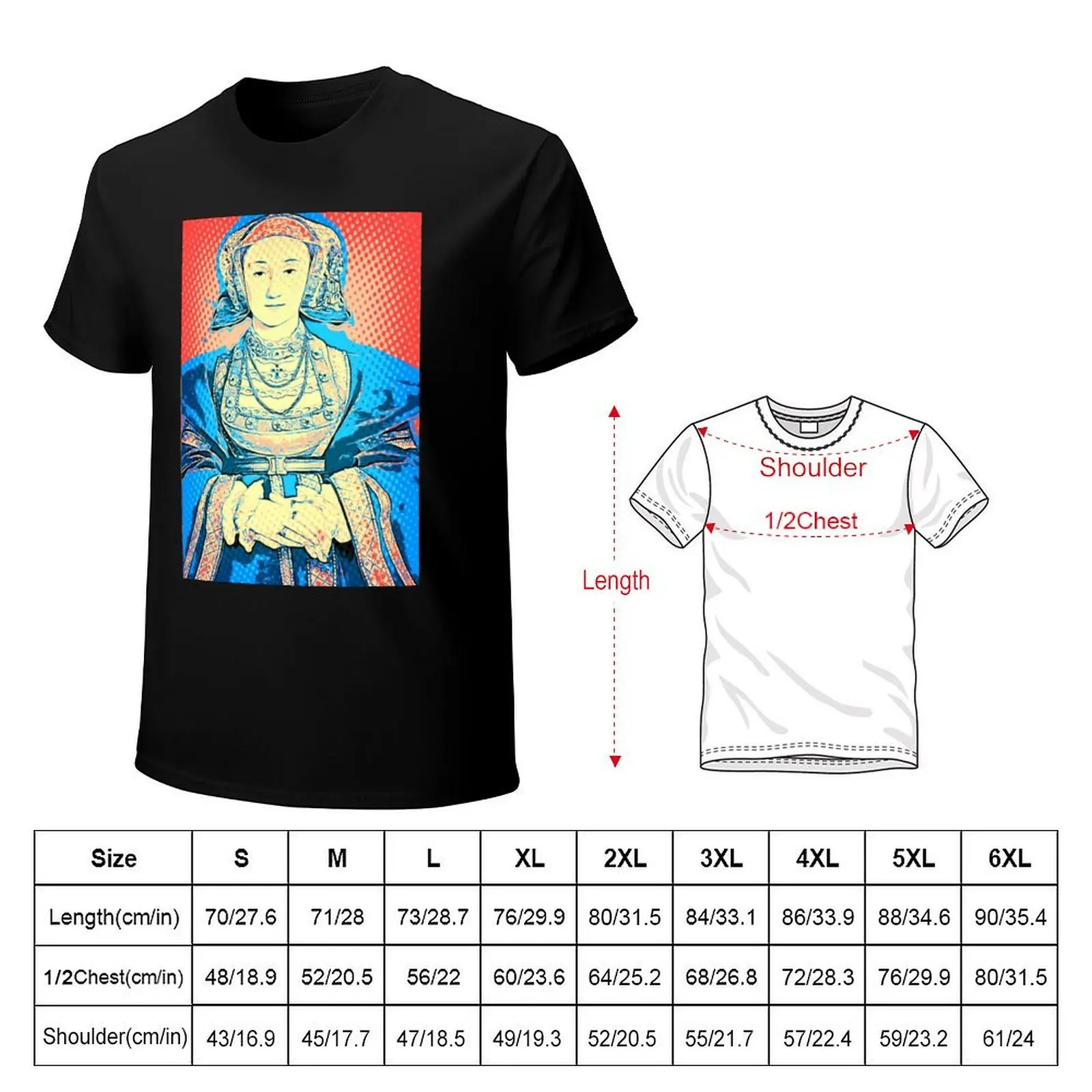Pop Art Anne of Cleves by Holbein T-Shirt Sporty Breathable Short Sleeve T-Shirt