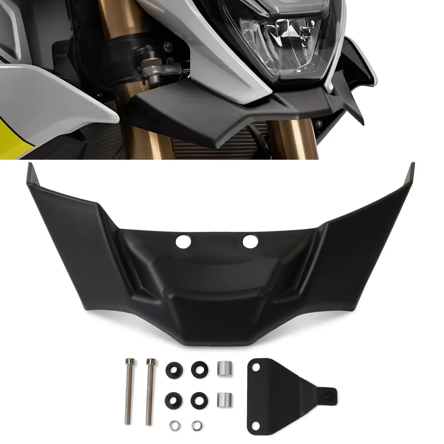 

Motorcycle Wing Fairing Downforce Naked Front Aerodynamic Spoiler Winglet For S1000R S1000 R 2021 2022 2023 2024