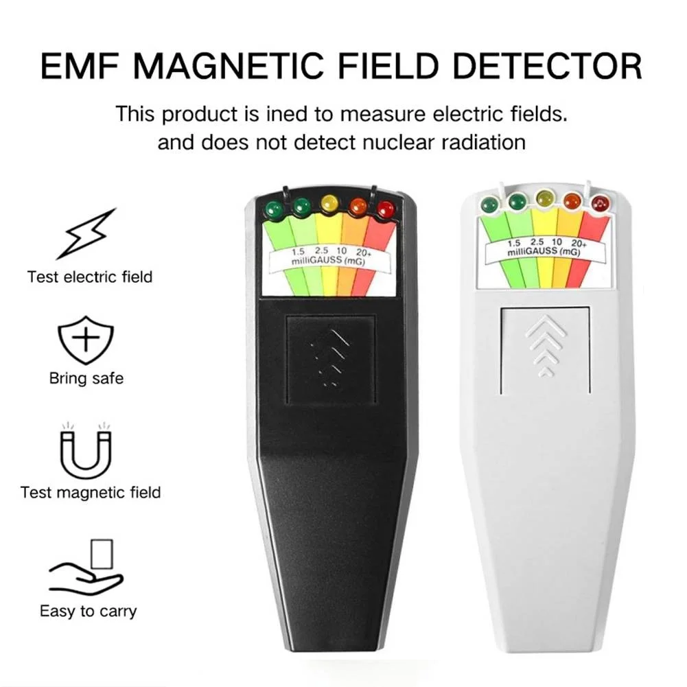 K2 EMF 미터 5-LED 표시기 가우스 미터 LCD 디지털 전자기장 방사선 검출기 유령 사냥 초자연 장비