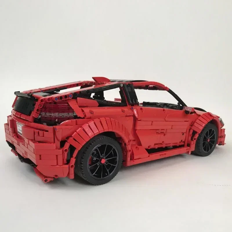 Nouveau Testarossa MOC-32829 Échelle 1:8 CR-Z dehors Hybrid Coupe RC sourire voiture Nuit de construction Modèle dos Jouets Garçons Cadeaux d'anniversaire