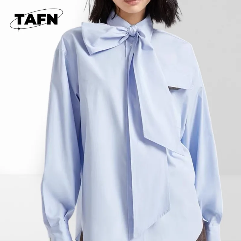 المرأة عالية منخفضة قميص فضفاض القطن الكتان بلوزة المرأة كشكش طوق قميص مكتب كم طويل بلوزة AH0139