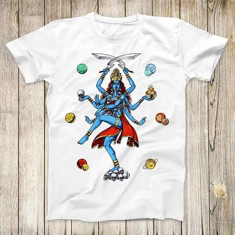 Hindu Goddess Kali Zen Om Buddha Yoga Earth Planet Top T Shirt Best Cute Mens Women 3025