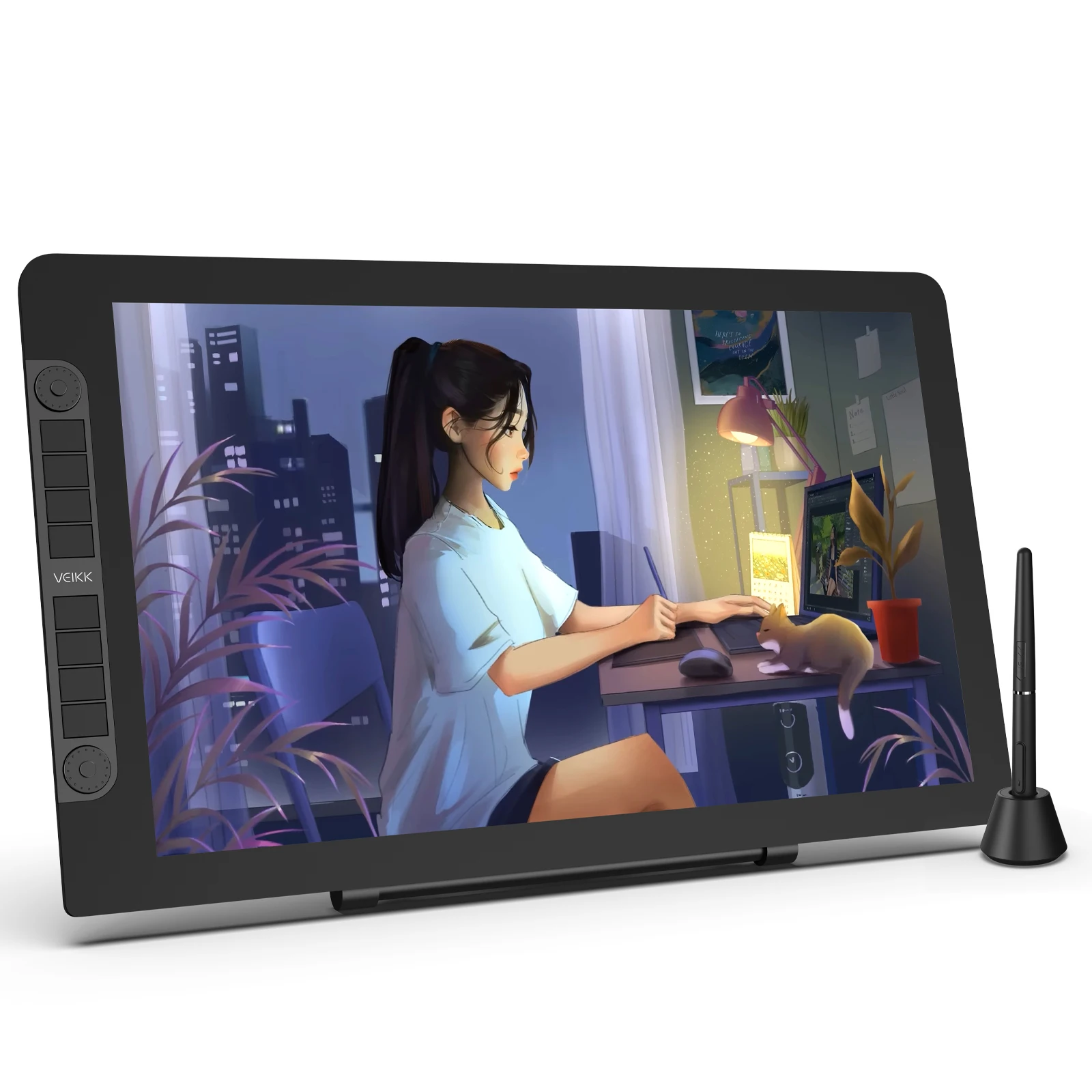 

Использование компьютера с большим экраном VK2200PRO Графические планшеты для рисования цифровым рисунком и экраном 21,5 дюйма