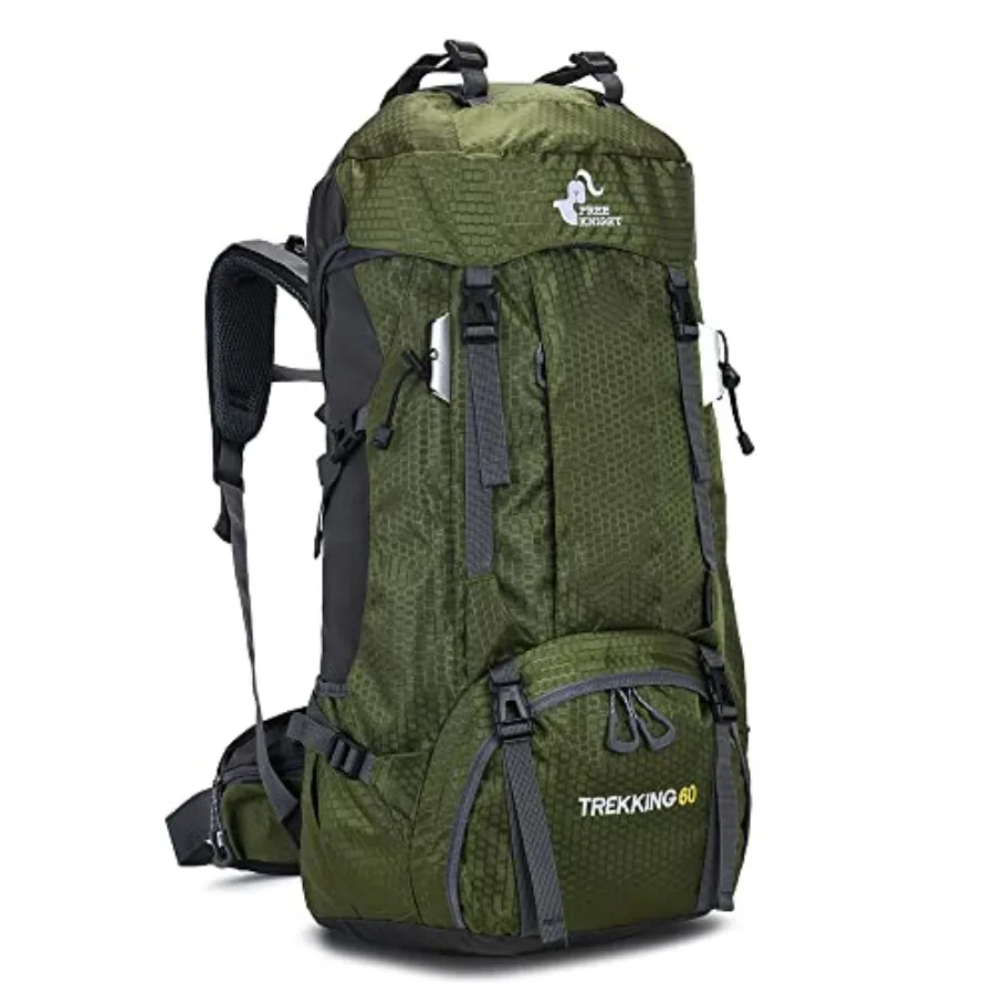 

60L Waterproof Hiking Camping Backpack with Rain Cover, Large Outdoor Sport Travel Daypack Rucksack for Climbing