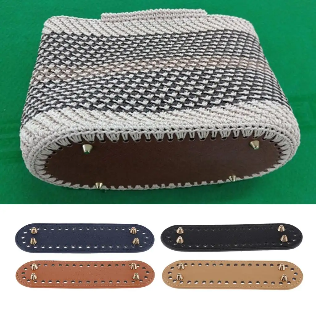 

18x5x0.5cm PU 8-Hole Bag Bottom Base Shaper Pad with Bottom to Wear Out, Durable and Practical
