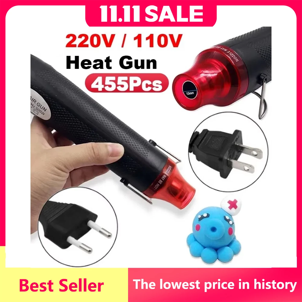 Protable Neue 220/110 V Heißluftpistole DIY Werkzeug Heißer Power Tool Mini 300 W Schweißen Temperatur Prozess gebläse mit Unterstützung Sitz Schrumpfen