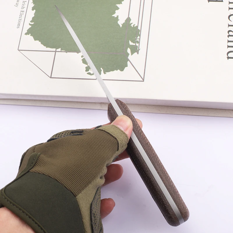 New DC53 blade linen handle integrated steel outdoor camping hunting fishing survival bag fruit EDC tool gift knife