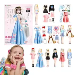 Magnetic Dress Up Puzzle Toy Princess Paper Dolls For Girls Magnetic Dress-Up Dolls Pretend Play Set Preschool learning toy gift