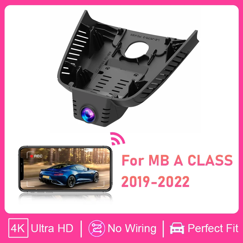 

Plug And Play Dashcam Wifi HD 4K Автомобильный видеорегистратор DVR Dash Cam для Mercedes-Benz MB A Class A200L A180L cla200 c118 2019-2022