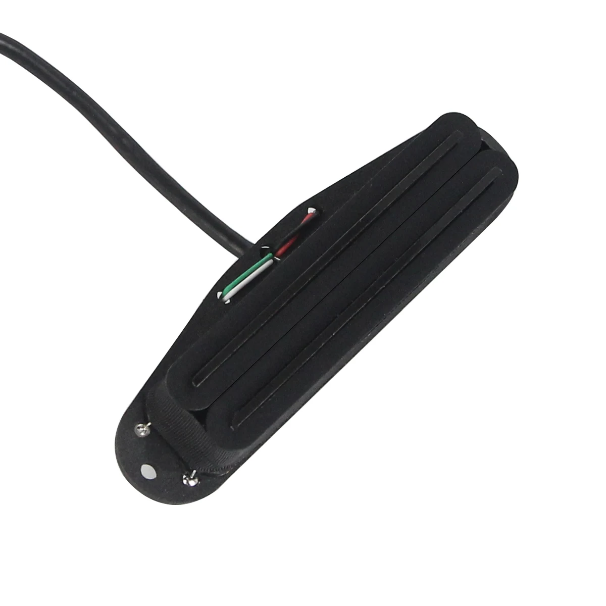 FLEOR Full Black Alnico 5 Hot Dual Rails Pickup Mini Humbucker Pickup 4 Conductors for ST/SQ Guitar