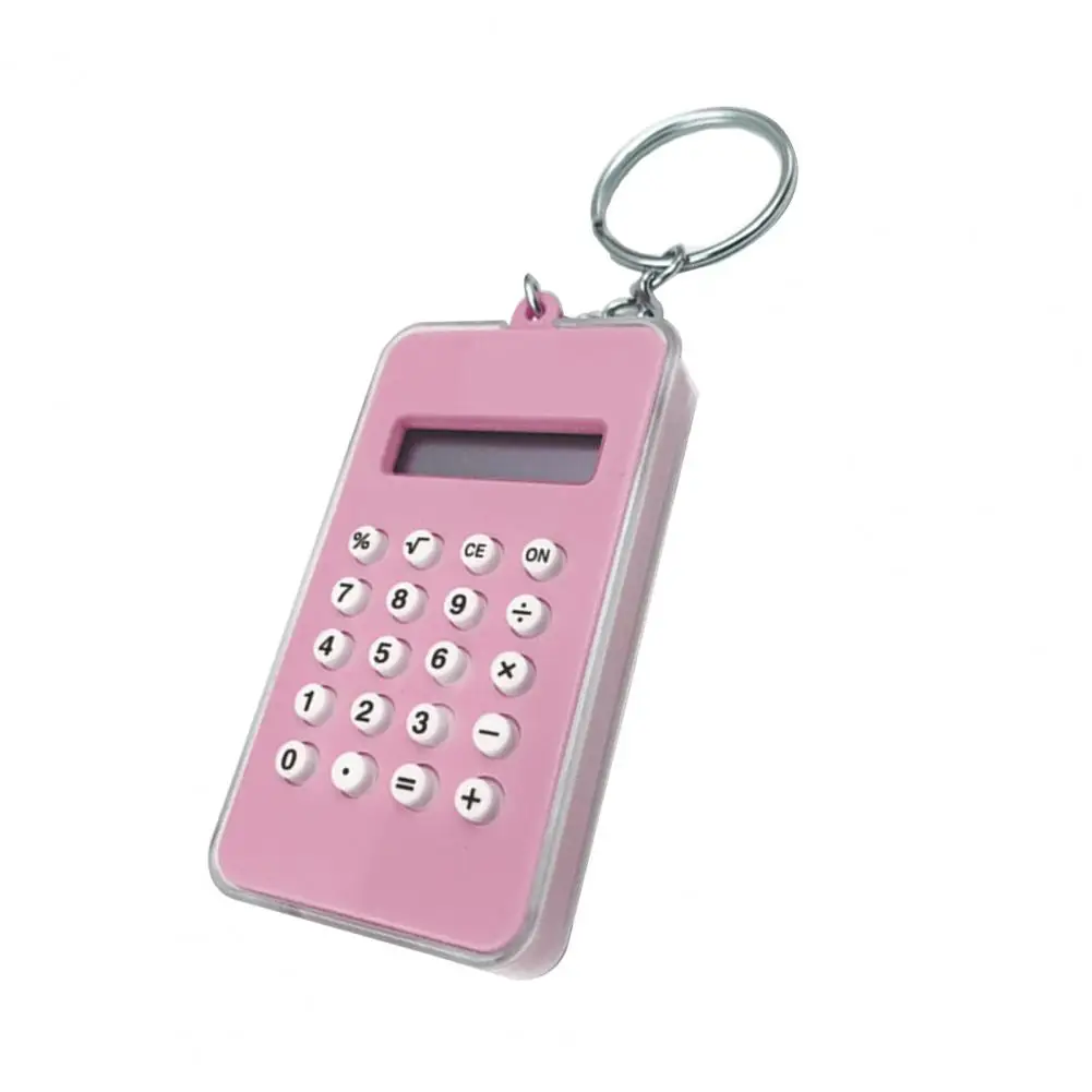 Electronic Calculator With Keyring Labyrinth Design ABS Easy Carry Digital Display Small Calculator For Kids Pocket Calculator