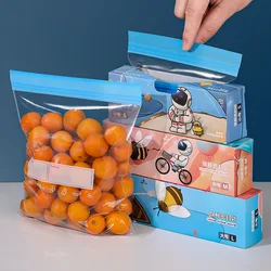 Reusable Zip Lock Bag Food Grade Transparent Storage Bag With Zipper Sealing Plastic Container Travel Freezer Camping Kitchen