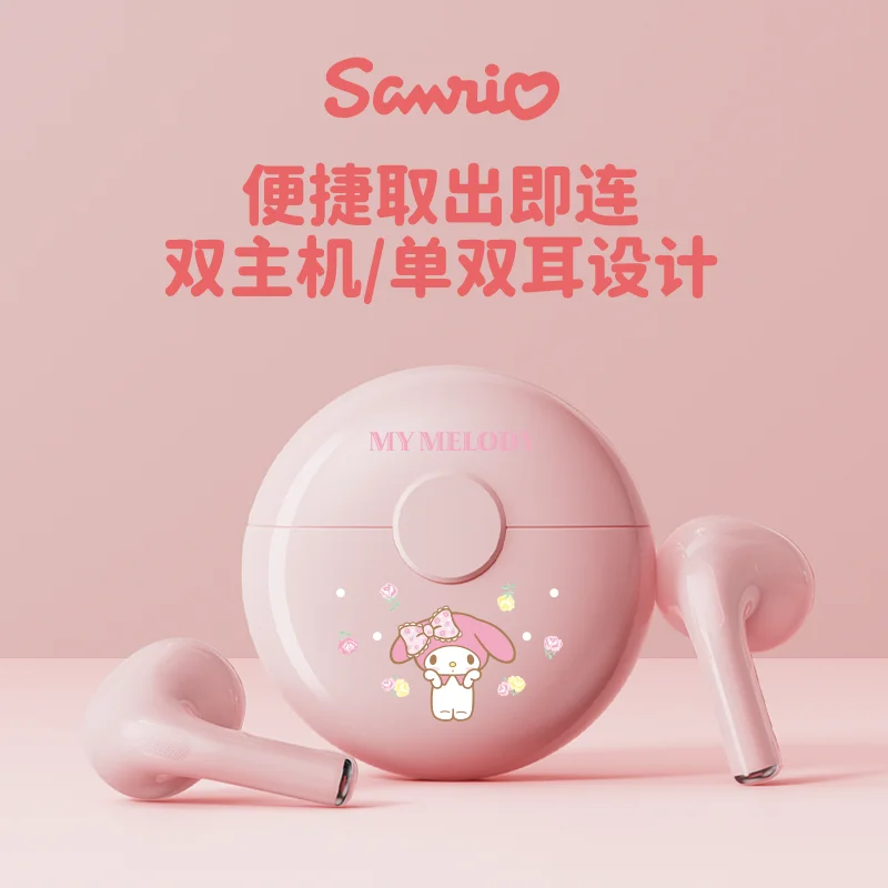 Válogatott sanrio BL52 a++ Szikratávirát Bluetooth earbuds Szia Barka & kuromi HIFI hifi Zeng Fejhallgató Játék Anime Gúnyrajz Fülhallgató