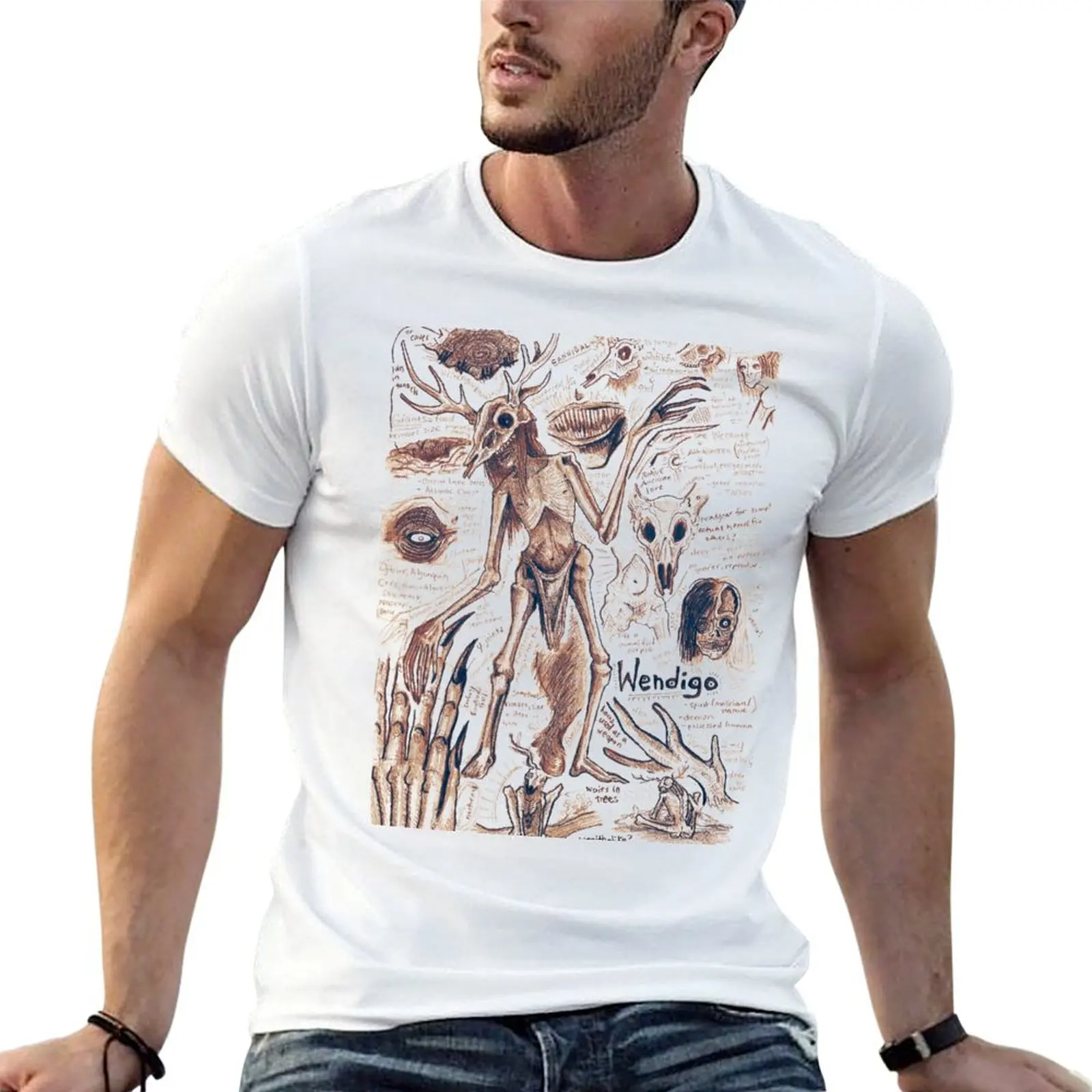 

EgertronPuck's Wendigo ANatomy Illustration T-Shirt man t shirts cotton g man t shirts for men T-Shirt