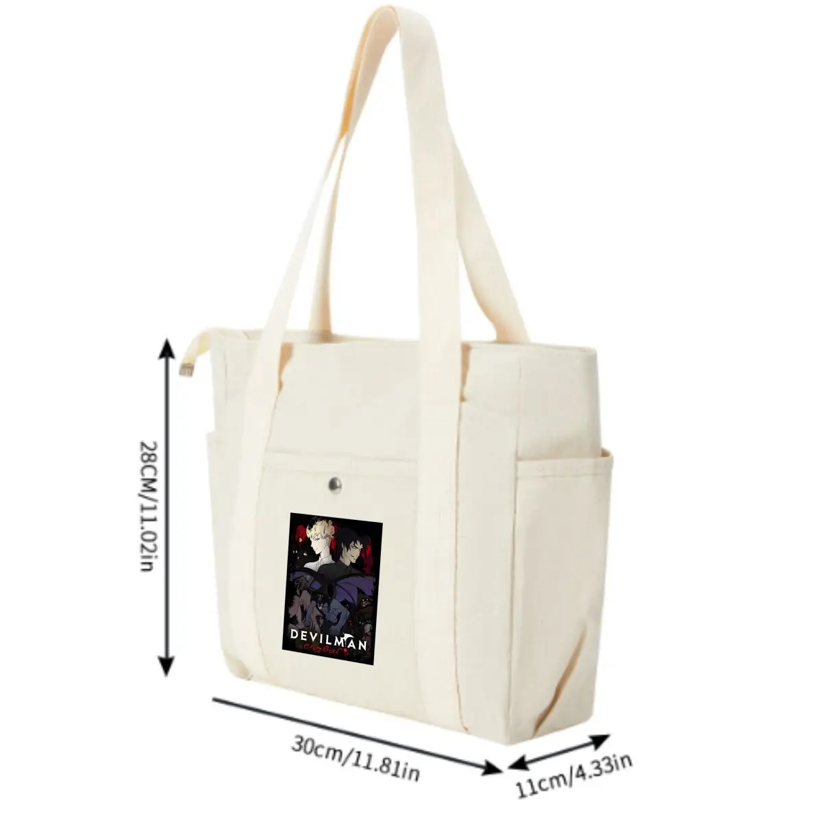 

Devilman Anime Large Capacity Shoulder Bag Multi-Pocket Casual Tote