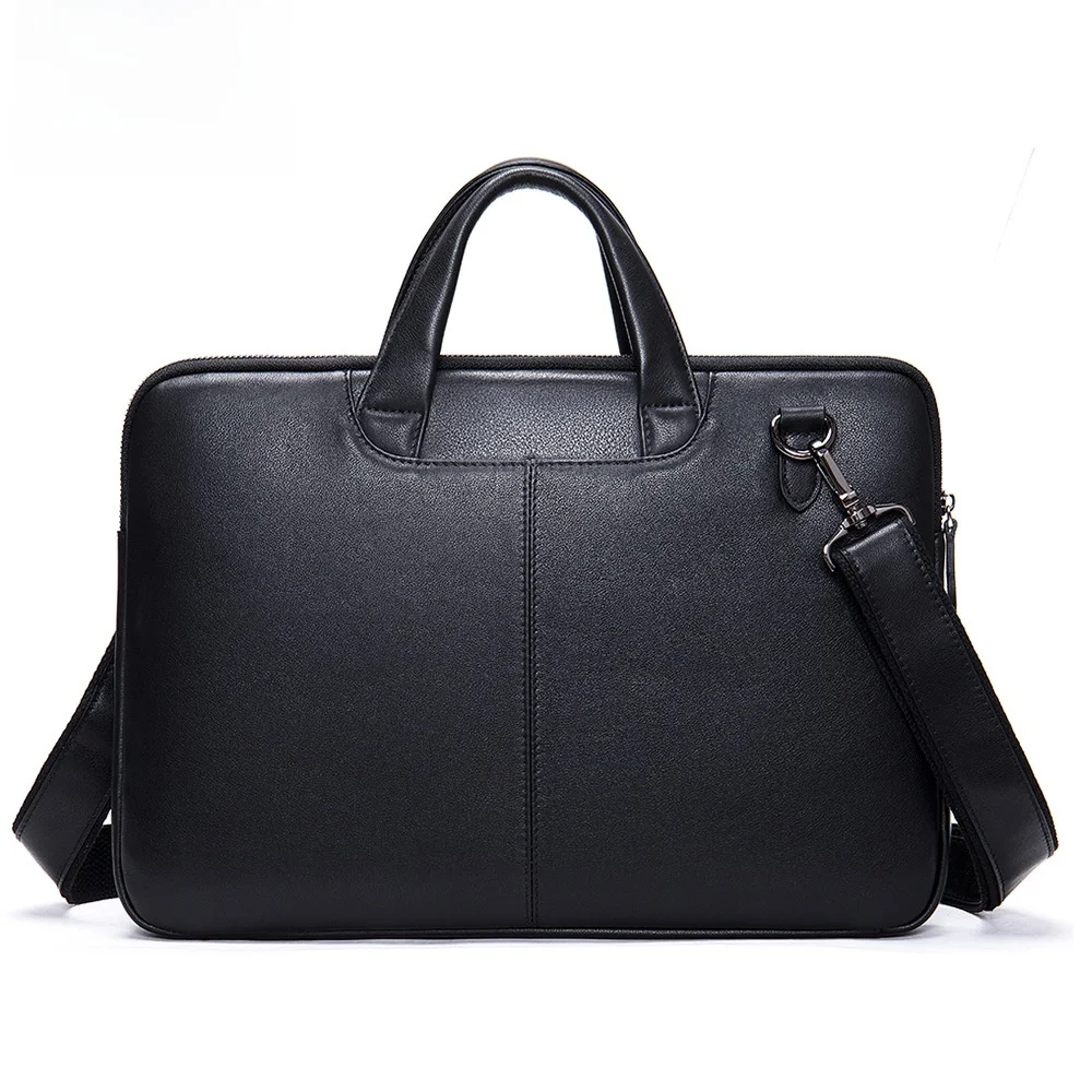 

Leather Office Men's Casual Crossbody Bag Handbag Briease Horizontal Sle Busin Travel Satchel Men's Faion Accories