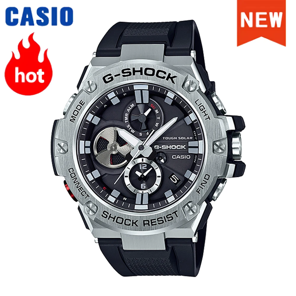 ساعات كاسيو GST-B100 للرجال كوارتز كاجوال فاخرة G SHOCK متعددة الوظائف مقاومة للصدمات عرض مزدوج ساعات رجالية من الفولاذ المقاوم للصدأ #2