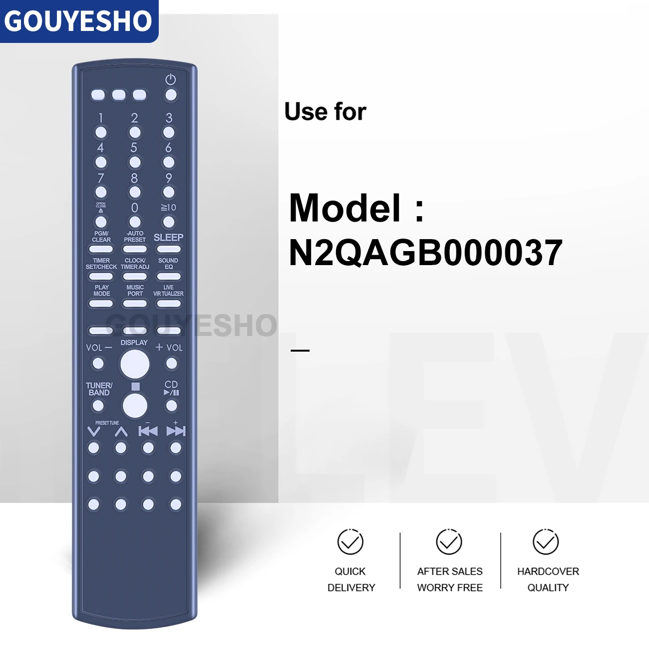 New Remote Control N2QAGB000037 For Panasonic CD Stereo System SA-EN25 SA-EN26 SC-EN25 SC-EN25P