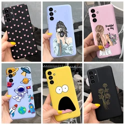 For Samsung A14 Case A145 SM-A145F Phone Cover Fashion Girls Astronaut Painted Soft Funda For Samsung Galaxy A14 M14 5G TPU Capa