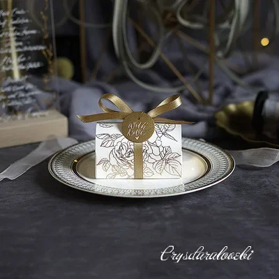 

20 шт., винтажная подарочная коробка с цветочным принтом и лентой для вечеринки, свадьбы, дня рождения, конфет, картонные коробки для печенья, подарочные упаковки