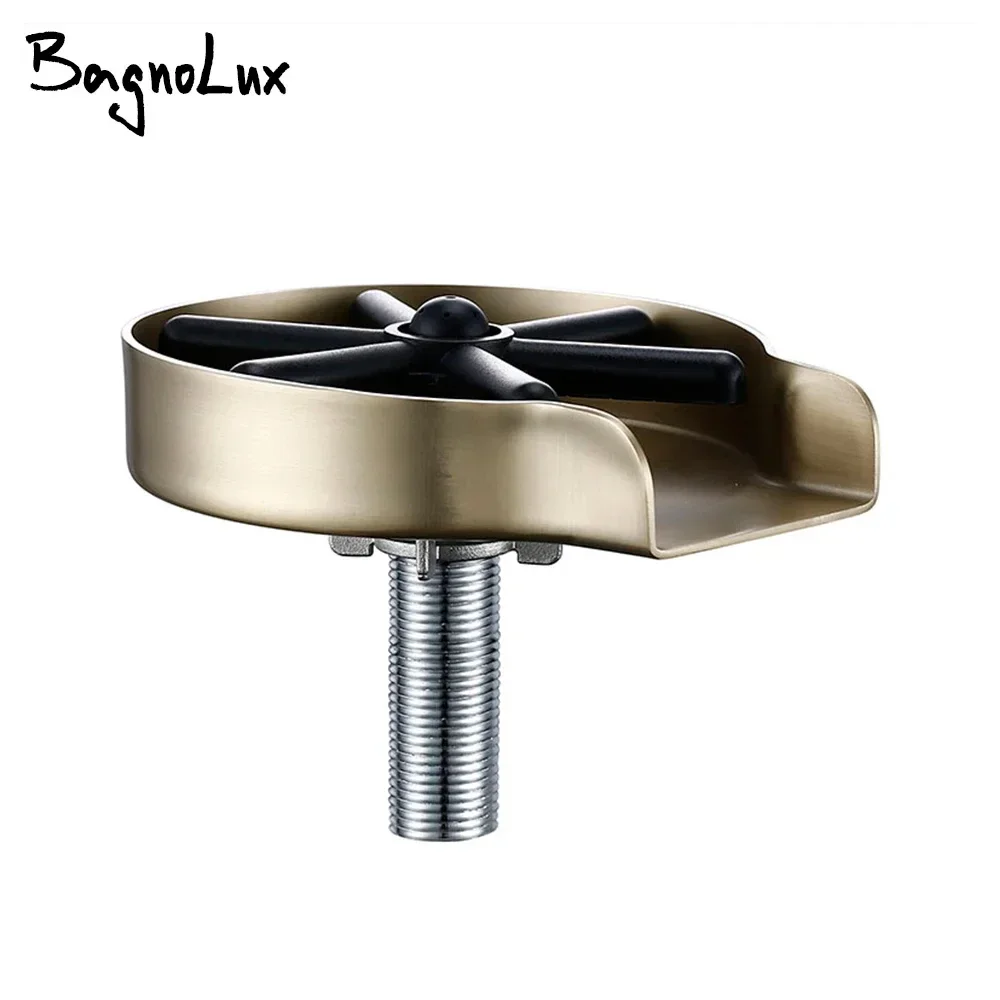 Sink Faucet Glass Rinse Cup Washer Stainless Steel Metal High Pressure Cleaner Bottle Automatic Wash Cups  Home Bar Coffee Tea