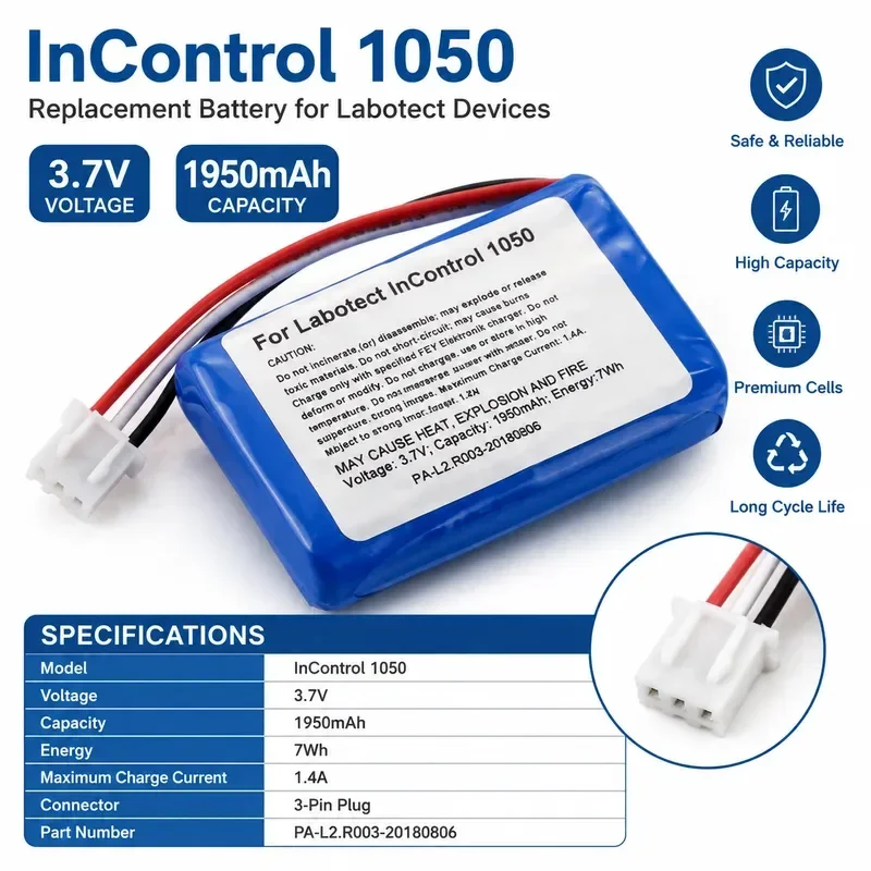 [New] for InControl 1050 PA-L2 CO2 Tester Long Lasting Power Supply with