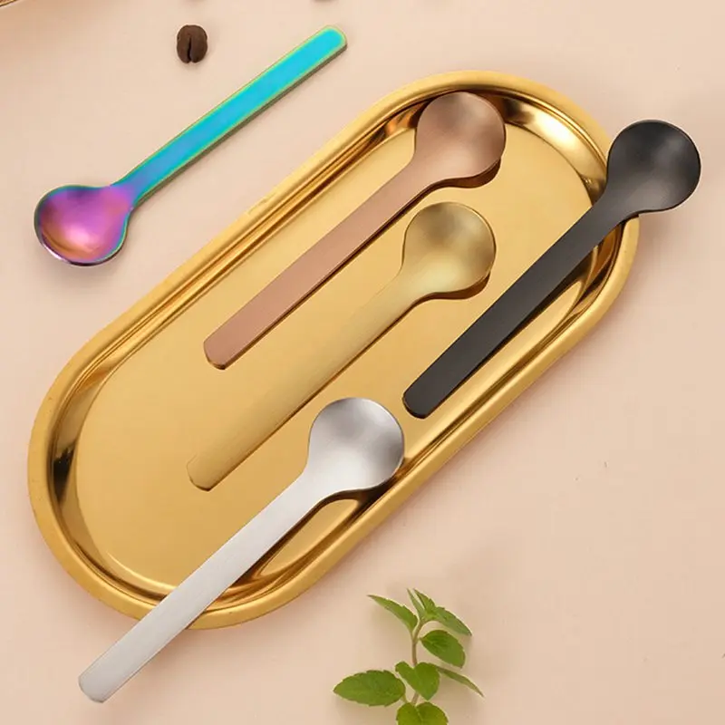 Coffee Spoons Stainless Steel Mini Teaspoons  household tableware accessories for Stirring Mixing Dessert Tableware Supplies