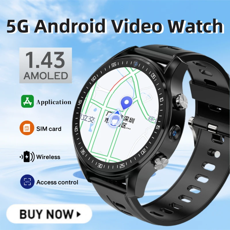 

Смарт-часы с системой 4G Android и видеовызовом, двойные камеры, SIM-карта, с Wi-Fi, GPS, водонепроницаемые, Google Play Store