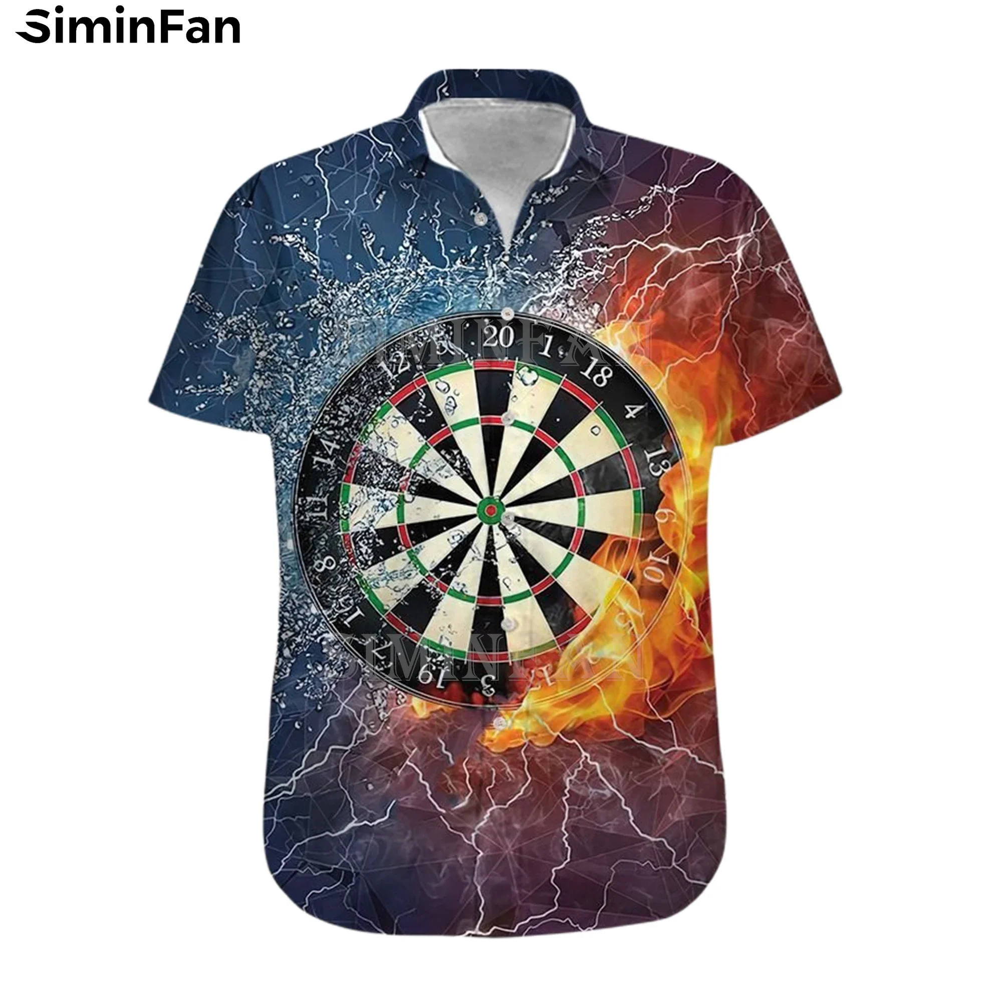 DARTS COLORFUL 3D Printed Mens Hawaiian Aloha Shirts Guayabera Luxury Camisa Summer Beach T-Shirt Holiday Short Sleeve Tee Top