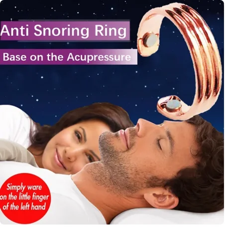 Anti Snoring Device Ring Magnetic Therapy Acupressure Treatment Against Finger Ring Anti Snore Sleep Aid for Snoring