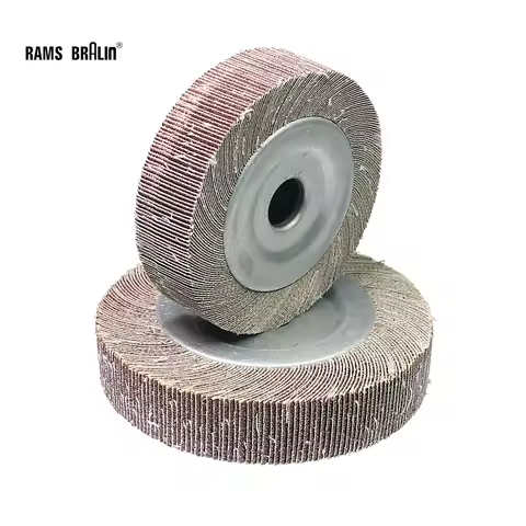 4"/5" Flange Abrasive Flap Wheel Sanding Cloth Mop Wheel Metal Wood Polishing Grinding