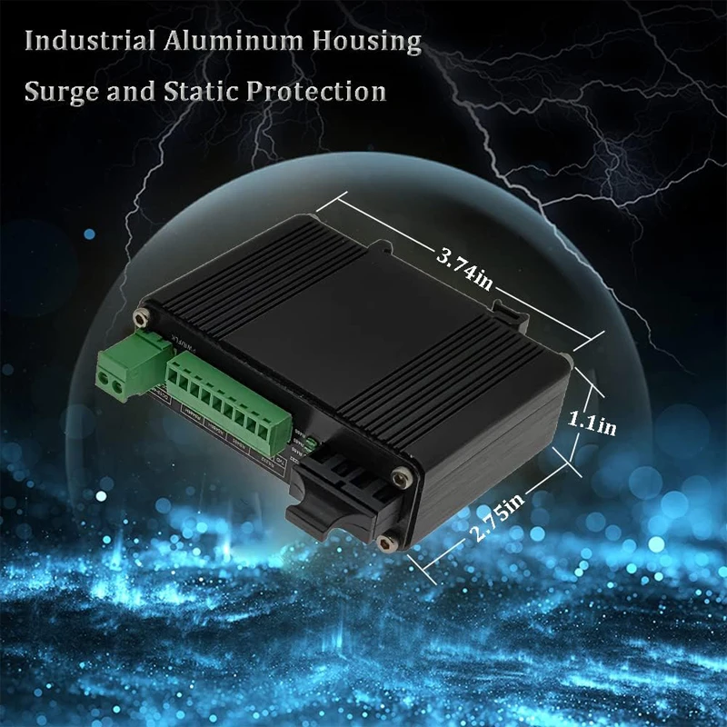 Industrial Serial Rs232 Rs485 Rs422 to Fiber Converter Bidirectional High Speed Optic Modem Sc Single Mode 20km 1310nm