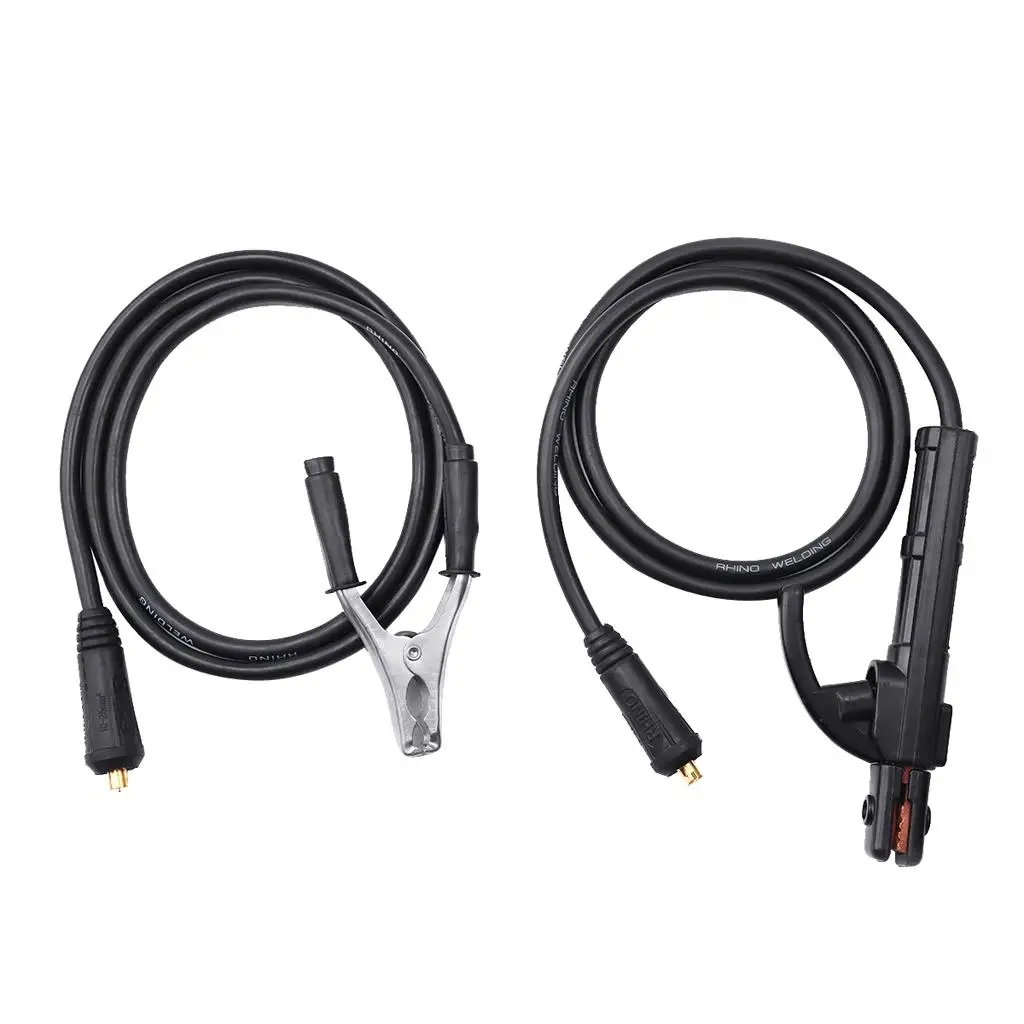 300A Ground Welding Clamp Black+sliver 59.06inch Copper + ABS Handle with special insulation heat