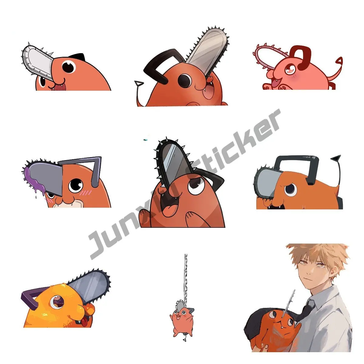 

Pochita, Peeker, Chainsaw Man Anime, Vinyl Decal,Sticker Pochita Car Stickers Sunscreen Cartoon Decals Bumper Decor