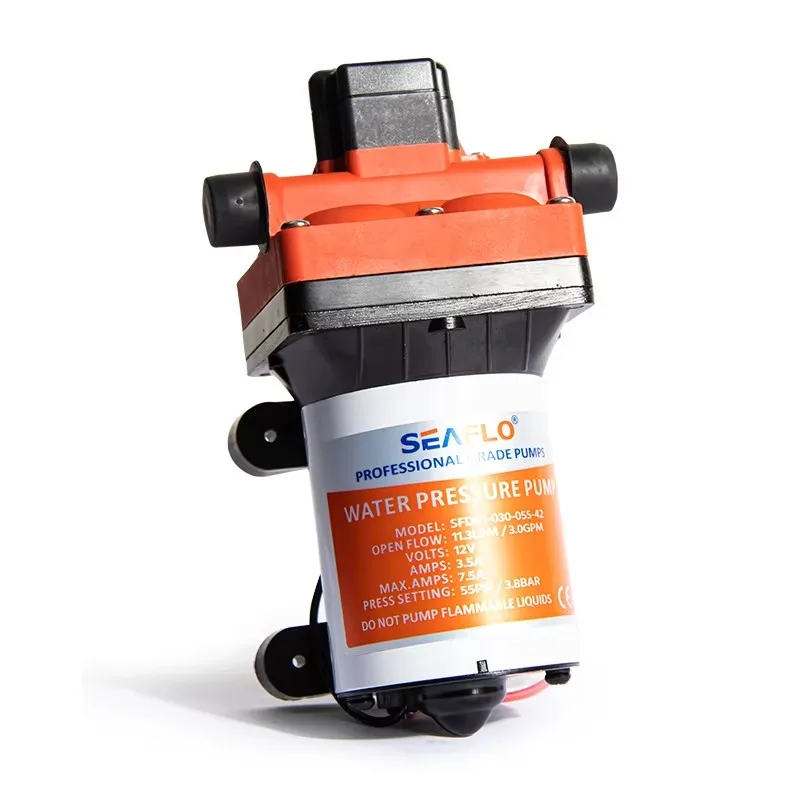 SEAFLO 42 Series 12V Diaphragm Fresh Water Pressure Pump 3.0GPM 55PSI for RV Marine Boat Caravan