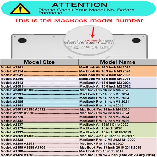 Imagen 2 del producto Funda de portátil para MacBook Pro 13,3 14 16 pulgadas M5 M4 M3 M2 M1 A3434 A3112 A3186 A2338 Air 13 15 A3240 A3113 A3241 A2337 carcasa dura
