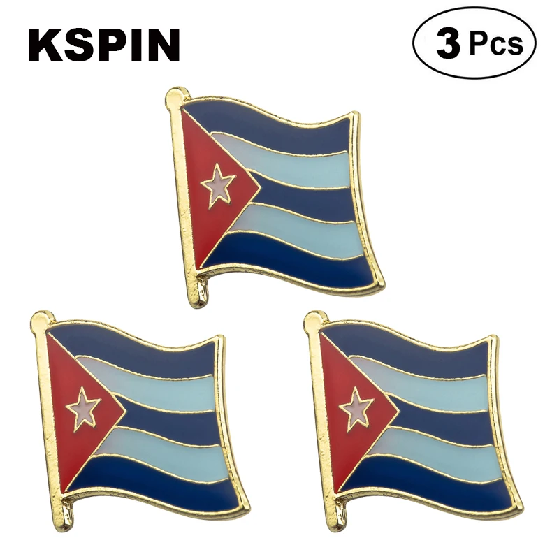 

3pcs a lot cuba Flag Lapel Pins Badges Brooches