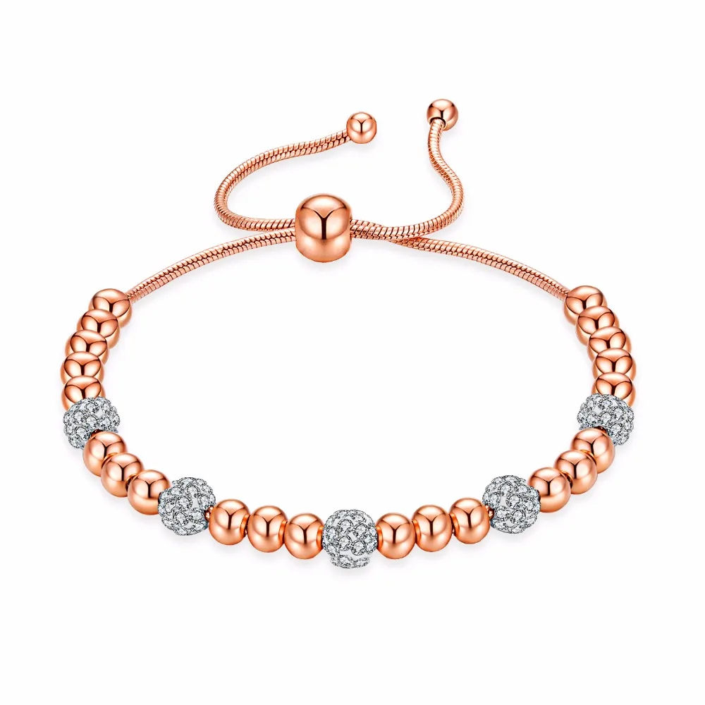 

DARHSEN Female Women Chain Link Bracelets & Bangles Zircon Ball Charm for Girls Fashion Jewelry Silver Rose gold Color