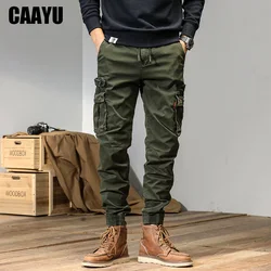 CAAYU Joggers Cargo Pants Mens Casual Hip Hop Y2k Multi-Pocket Male Trousers Sweatpants Streetwear Techwear Tactical Track Pants