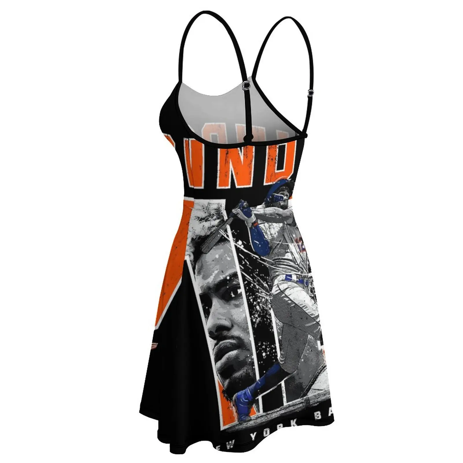 Sexy Lindor New York Baseball Art Women's Sling Dress Clubs Woman's Clothing Suspender Dress Creative