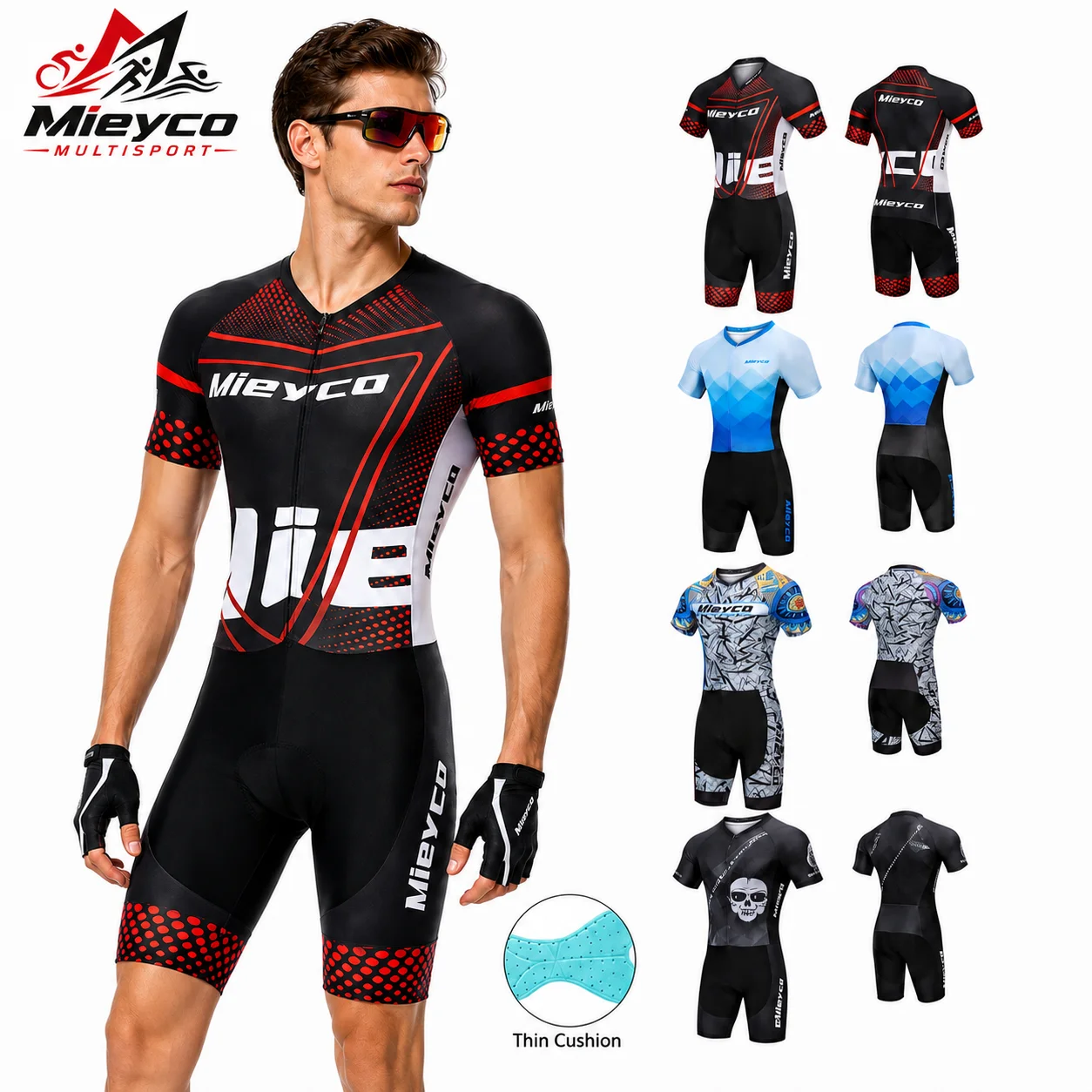 Running Gear Sale Men - MIEYCO Men's Short Sleeve Triathlon Suit