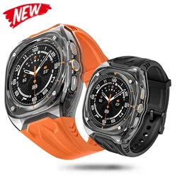 Transparent Modification Kit Strap + Case for Samsung Galaxy Watch 7 Ultra 47mm Silicone Band Bracelet for Galaxy Watch Ultra 7