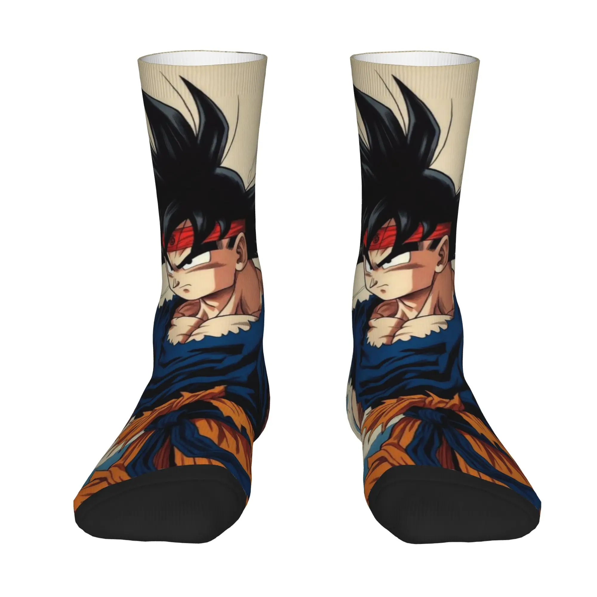 1 Pair Funny Sock Dragon Ball Son Goku (2) Vintage Quality Pattern Printed Men Socks Novelty Men's Socks