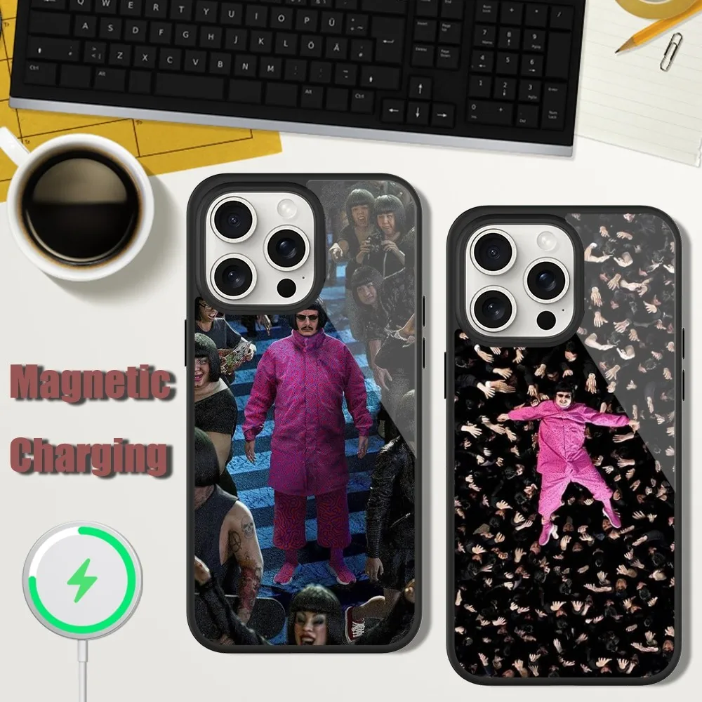 

Singer Oliver Tree Alone In A Crowd Phone Case For iPhone 13 15 11 12 14 Plus Pro Max Glass Charging Magsafe Magnetic Cover