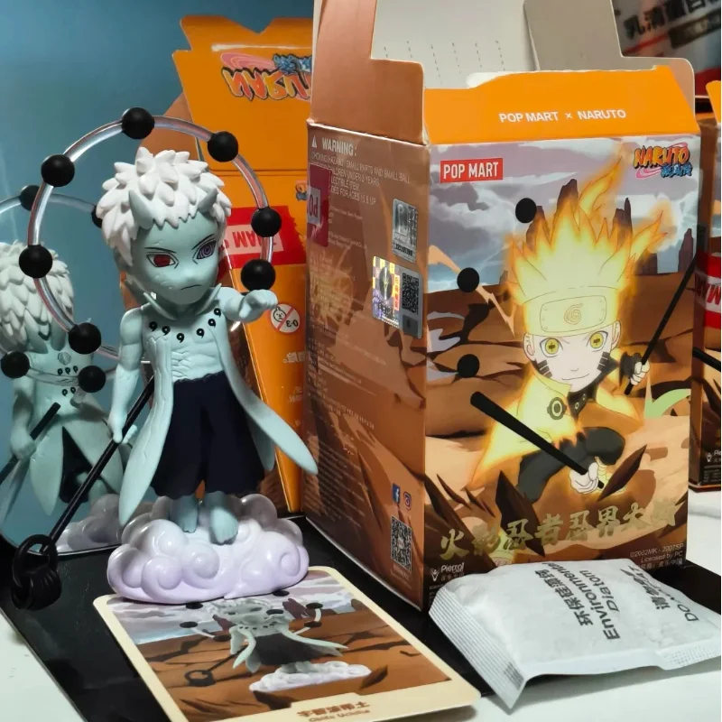 

POPMART Genuine Blind Box Naruto Sasuke Ninja World War Series Model Action Figure Toy Desktop Ornament Birthday Gift