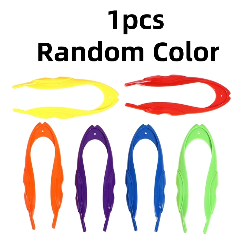 Montessori Teaching Aid for Fine Motor Skills Child-Friendly Colored Plastic Tweezers for Grasping and Observing Experiments